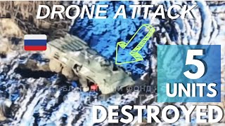 Ukrainian FPV drone attack - 7 units of Russian armored vehicles were destroyed