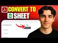 How To Convert PDF To Google Sheets With Adobe Acrobat Pro DC (Tutorial 2026)