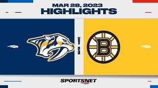 NHL Highlights | Predators vs. Bruins - March 28, 2023