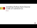 Part 1 - Python installation from source code on CentOS 6.x