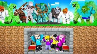 ALLE MINECRAFT MONSTER vs SICHERSTE BASE in Minecraft!