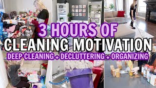 EXTREME DEEP CLEAN, DECLUTTER & ORGANIZE | CLEANING MOTIVATION MARATHON | 3 HOUR CLEAN WITH ME