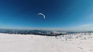 Snowkite Pilsko Beskidy - Look deep up!