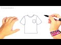 how to draw a t shirt step by step