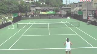 2008 全国選抜ジュニアテニス選手権大会 U14 準々決勝 小林夏実 VS 鮎川真奈