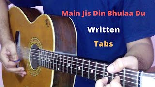 Main Jis Din Bhulaa Du guitar Tabs Lead Lesson Cover | Jubin Nautiyal