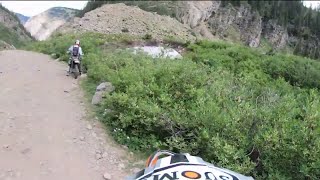 Man on motorcycle flies off the side of a Colorado cliff