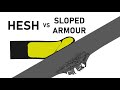 HESH vs SLOPED ARMOUR SIMULATION | 105mm High Explosive Squash Head | Armour Penetration Simulation