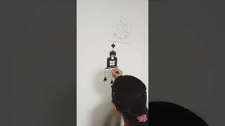 Wall painting ideas | wall painting art | diy switch board painting  #shorts
