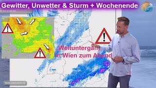 Unwetter-Update Gewitter \u0026 Sturm! Starkregen im Süden \u0026 leichte Sturmflut im Norden. Wochenend-Trend