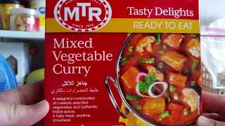 MTR Meals-Ready-to-Eat ( MRE ) : Mixed Vegetable Curry, Masala Rice