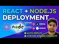 How to Deploy React & Node.js: Vercel + Render Full Tutorial | (Auto-Deploy & Custom Domain)