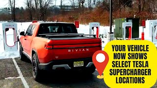 Tesla Superchargers are now integrated in Rivian’s navigation