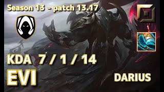 【JPサーバー/M1】TH Evi ダリウス(Darius) VS ウディア(Udyr) TOP - Patch13.17 JP Ranked【LoL】