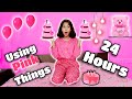I Used Only PINK Colour For 24 Hours | Pari's Lifestyle