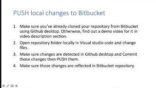 PULL and PUSH source code from Bitbucket using Github Desktop