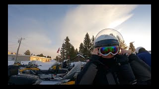 Snowmobiling through Yellowstone