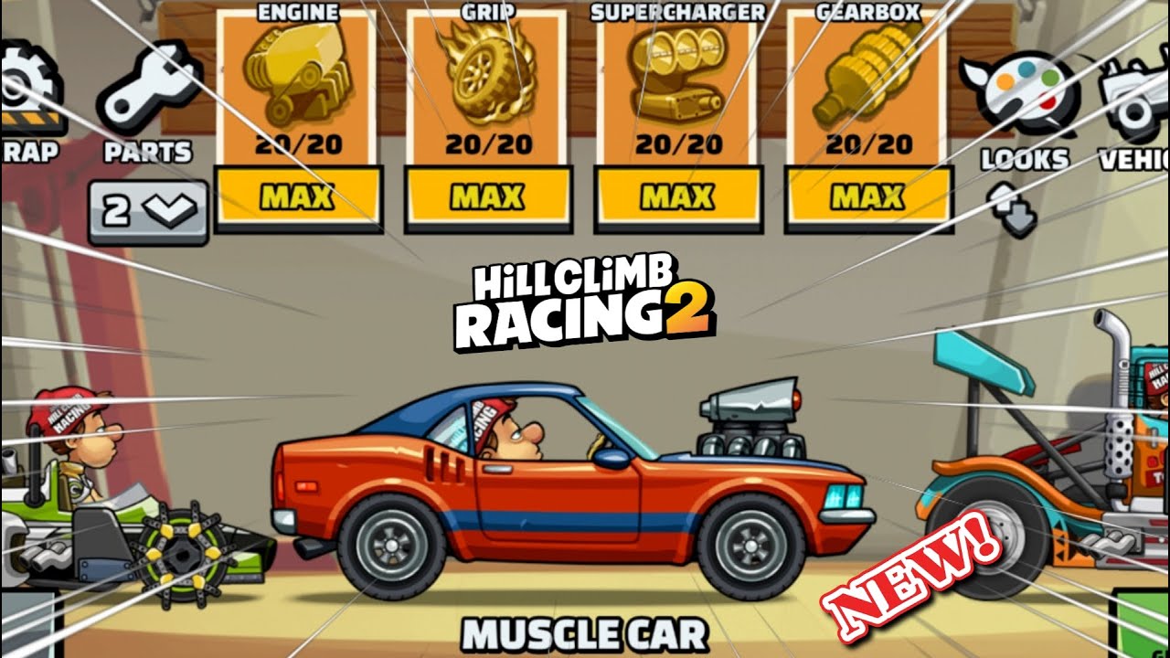 NEW UPDADE 1.55.0 | New Car: MUSCLE CAR - Hill Climb Racing 2 - YouTube