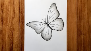 How to draw beautiful butterfly | Pencil sketch for beginners | Karabi arts academy