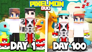 We Spent 100 Days Minecraft Pixelmon - Duo Modded Minecraft and Here's What Happened..
