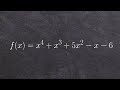 How to Find All of the Zeros Including Complex When Given a Polynomial