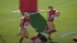 Nick Bosa Mic’d up against the Falcons.