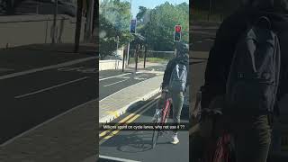 Cyclist refusing to use cycle lane