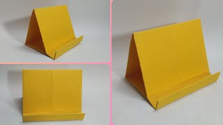 How to make paper mobile stand | DIY origami phone holder