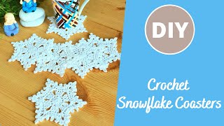 Snowflake crochet coaster tutorial