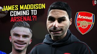 Mikel Arteta breaks silence on James Maddison and Martin Odegaard transfers!