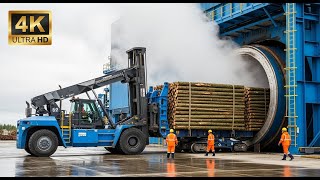 Industrial Wood Drying Process: Inside a Lumber Kiln