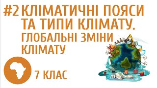 Кліматичні пояси та типи клімату. Глобальні зміни клімату #2