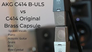 AKG C414 B-ULS BULS vs c414 Brass Capsule mic comparison mic shootout  sound test!