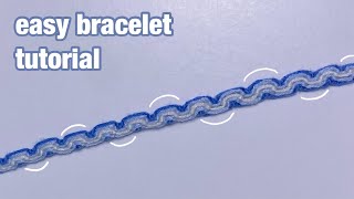 how to make easy bracelet |friendship bracelet tutorial for beginners|peruvian wave bracelet pattern