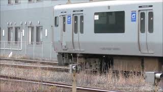 JR九州　817系V506串木野駅～鹿児島中央駅（2453M) →→鹿児島車両センターへ回送　817系鹿児島中央駅～川内駅V515+V521（2452M）宮田踏切　撮影日2025 1 23