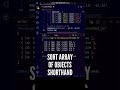 😱😱JUST ONE LINE to Sort an Array of Objects in JavaScript! #shorts #javascript #programming #coding