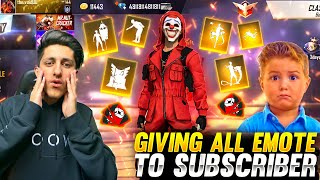 Gifting All Emote To My Subscribers 😍Buying 10,000 Diamond 💎Crying Moment - Garena Free Fire