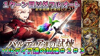 【FFBE幻影戦争】1ターン目以外フルオート＆初期ビジョンカードで簡単攻略バルディア達の試煉＃２＃３【WAR OF THE VISIONS】