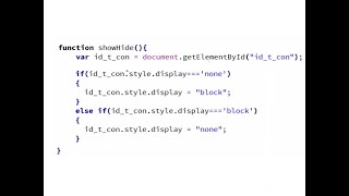 Toggle (Hide/Show) an Element in JavaScript & CSS | JavaScript tutorials for beginners