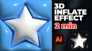 3d Inflate Text Effect in Illustrator | under 2 Minutes