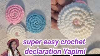 super easy tutorial crochet yapimi decalition/ถักดอกไม้ตกแต่งชิ้นงาน