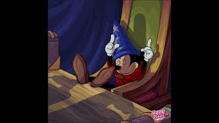 Mickey Mouse as the Sorcerer's Apprentice from the 1940 Disney film. #disney #fantasy #art