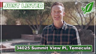 INCREDIBLE TEMECULA POOL HOME JUST LISTED | 34025 Summit View Pl