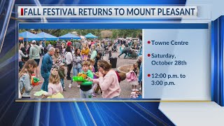 Fall festival returning to Mount Pleasant later this month