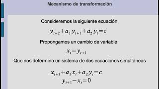 SISTEMAS DE ECUACIONES EN DIFERENCIAS, ECUACIONES DE ORDEN SUPERIOR,PARTE 5 DE 5