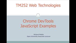 Chrome DevTools & JavaScript Examples