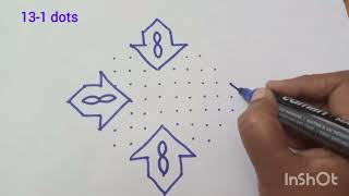 simple and easy rangoli designs for Home // simple kolam for beginners.