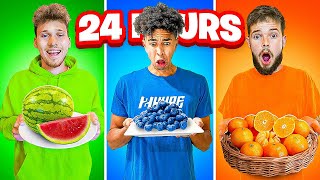 2HYPE Eating One Color Food For 24 Hours Challenge