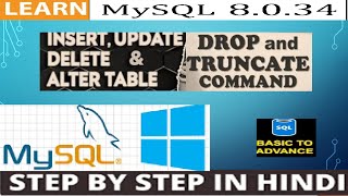 INSERT, UPDATE, DELETE, ALTER, SELECT, TRUNCATE & DROP Query in SQL With Examples