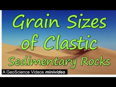 What is grain size in rocks?